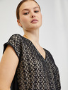 Orsay Beige-schwarzes Damen T-Shirt aus Spitze ORSAY