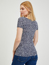 Orsay Dunkelblaues Damen T-Shirt mit Blumenmuster ORSAY