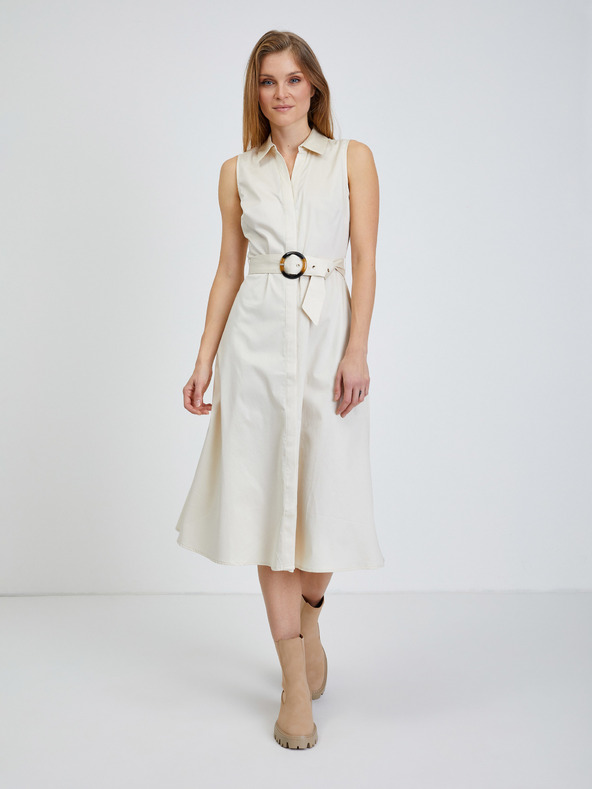 Orsay Beige Damen-Blusenkleid ORSAY