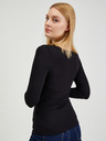 Orsay Schwarzes Damen T-Shirt mit Spitze ORSAY
