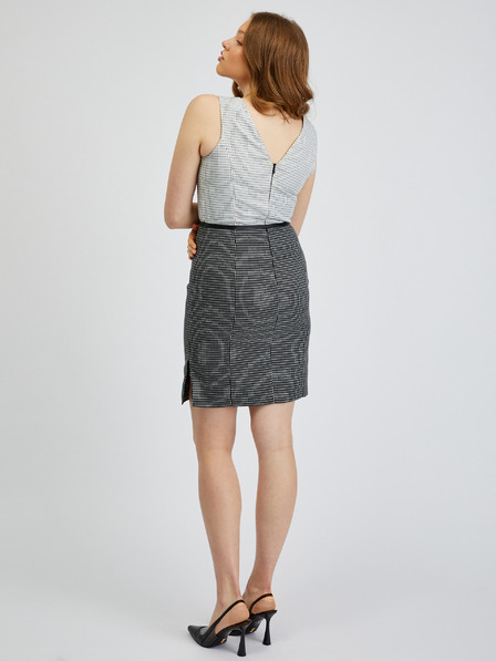 Orsay Grau-schwarz kariertes Damenkleid  ORSAY