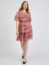 Orsay Rot und rosa gemustertes Damenkleid ORSAY