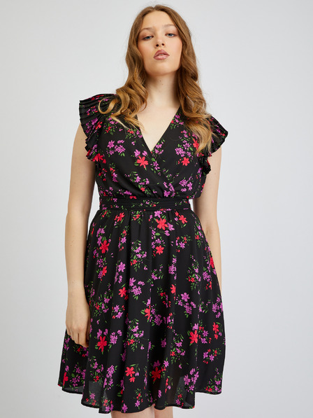 Orsay Schwarzes Damen Blumenkleid ORSAY