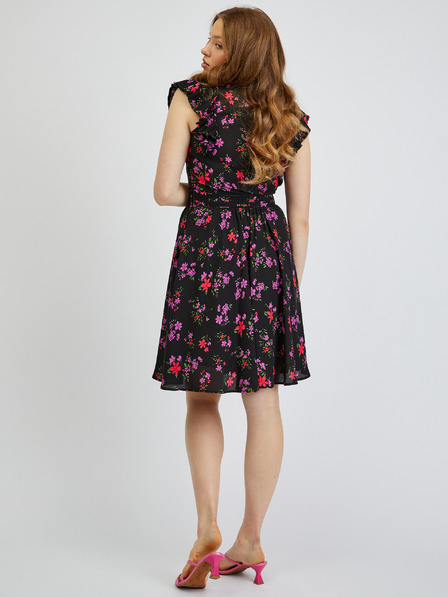 Orsay Schwarzes Damen Blumenkleid ORSAY