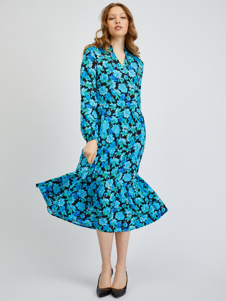 Orsay Schwarz-blau gemustertes Damenkleid ORSAY
