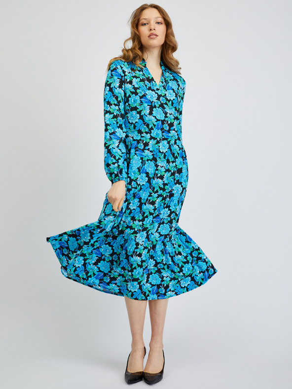 Orsay Schwarz-blau gemustertes Damenkleid ORSAY