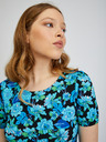 Orsay Blau-schwarzes Damen-Blumen-Shirt ORSAY