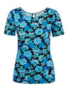 Orsay Blau-schwarzes Damen-Blumen-Shirt ORSAY