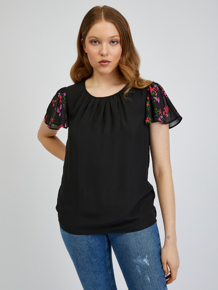 Orsay Schwarzes gemustertes Damen-T-Shirt ORSAY