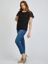 Orsay Schwarzes gemustertes Damen-T-Shirt ORSAY