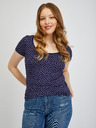 Orsay Dunkelblaues Damen-Polka-Dot-Shirt ORSAY