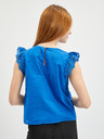 Orsay Blaue gemusterte Damenbluse ORSAY