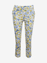 Orsay Gelb-weiße geblümte Damen-Cropped-Hose ORSAY