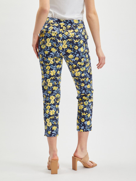 Orsay Gelbe und blaue geblümte Hose für Damen ORSAY