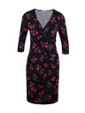 Orsay Schwarzes Damen Blumenkleid ORSAY
