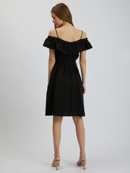 Orsay Schwarzes Damenkleid mit Leinen ORSAY