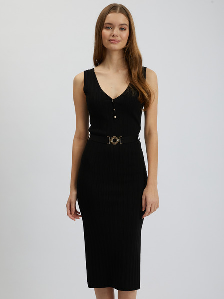 Orsay Schwarzes Damen-Pulloverkleid ORSAY