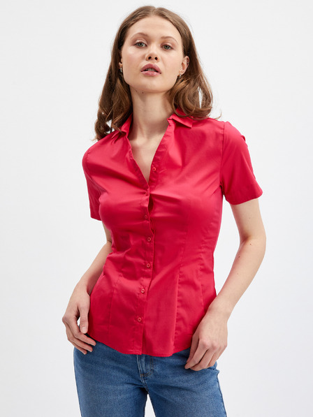 Orsay Rote Kurzarm-Bluse für Damen von ORSAY