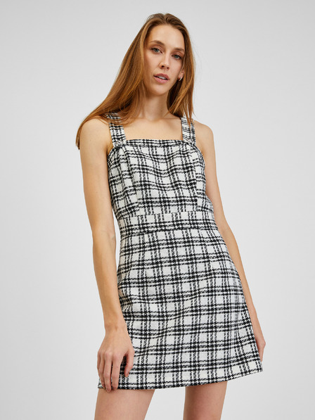 Orsay Schwarz-weiß kariertes Kleid ORSAY