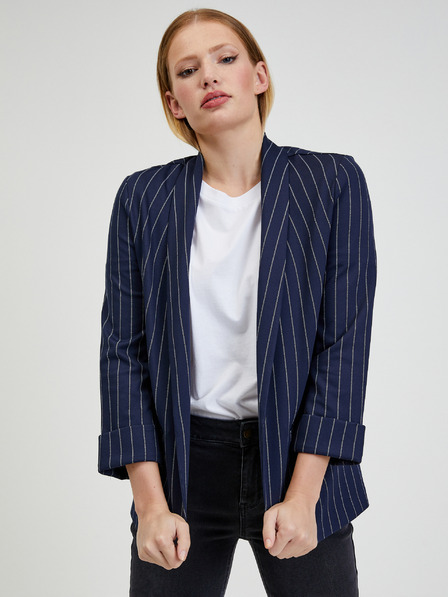 Orsay Dunkelblauer gestreifter Damenblazer ORSAY
