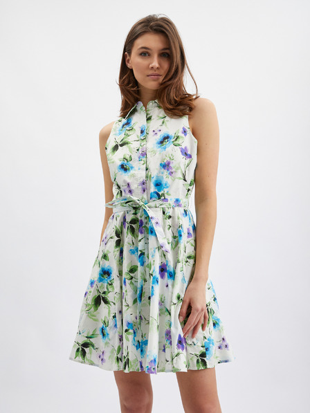 Orsay Blau-cremefarbene Blumenkleid ORSAY für Damen