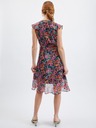 Orsay Rot-schwarzes Damen-Blumenkleid ORSAY