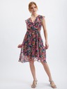 Orsay Rot-schwarzes Damen-Blumenkleid ORSAY