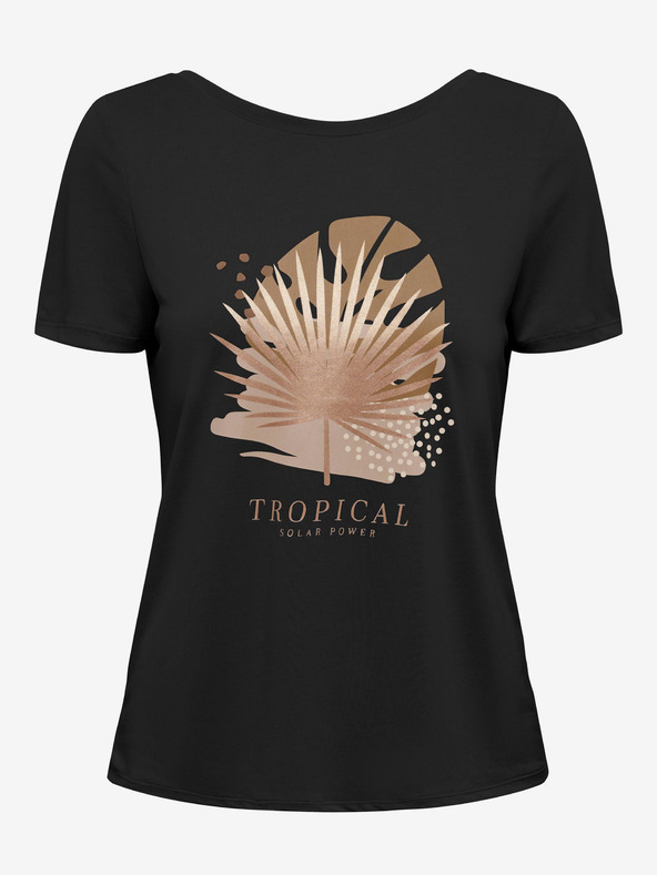 ONLY Schwarzes Frauen-T-Shirt NUR frei