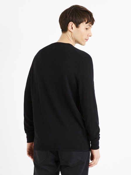 Celio Schwarzer Celio Decanoe Pullover für Herren