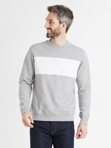 Celio Hellgraues Celio Deatle Herren-Sweatshirt