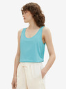 Tom Tailor Türkisfarbenes Damen-Basic-Tank-Top Tom Tailor