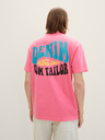 Tom Tailor Denim Rosa Herren Tom Tailor Denim T-Shirt mit Druck auf dem Rücken