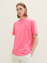 Tom Tailor Denim Rosa Herren Tom Tailor Denim T-Shirt mit Druck auf dem Rücken