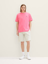 Tom Tailor Denim Rosa Herren Tom Tailor Denim T-Shirt mit Druck auf dem Rücken
