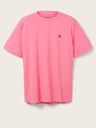 Tom Tailor Denim Rosa Herren Tom Tailor Denim T-Shirt mit Druck auf dem Rücken