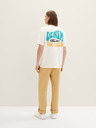 Tom Tailor Denim Cremefarbenes Herren-T-Shirt von Tom Tailor Denim mit Druck