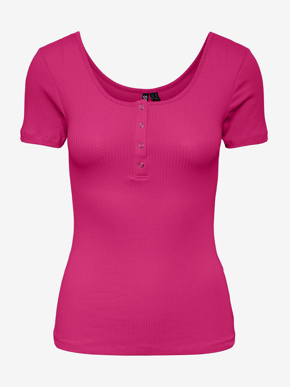 Pieces Dunkelrosa Damen-T-Shirt Pieces Kitte