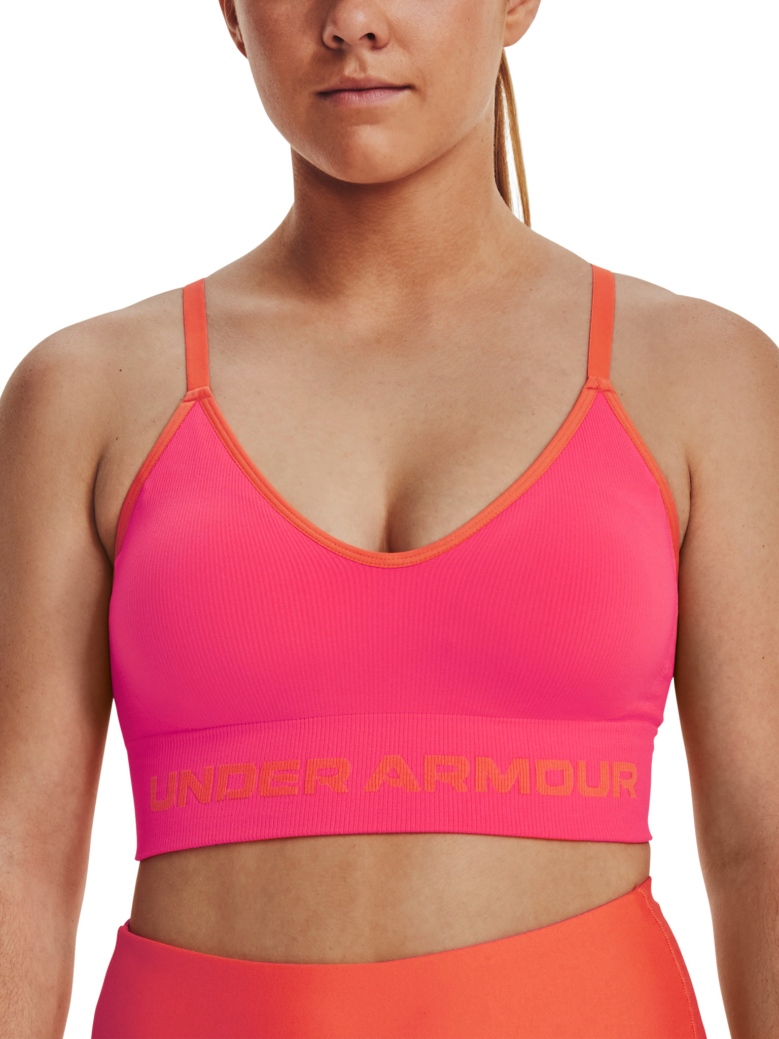 Under Armour UA Seamless Low Long Rib Sport Büstenhalter