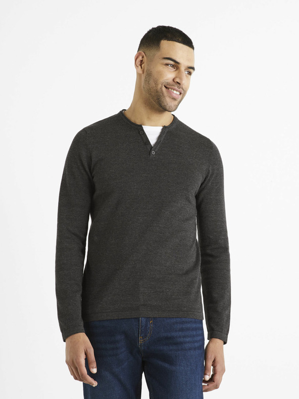Celio Schwarzer Herrenpullover Celio Delano