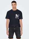 ONLY & SONS Dunkelblaues Herren ONLY & SONS Perry-T-Shirt