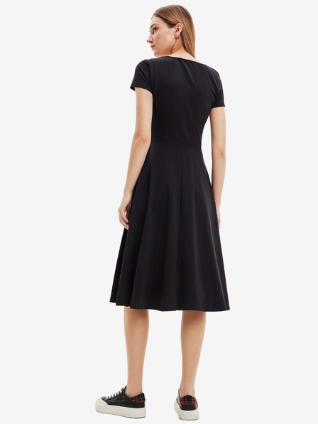 Desigual Schwarzes gemustertes Kleid für Damen von Desigual Broadway Road