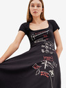 Desigual Schwarzes gemustertes Kleid für Damen von Desigual Broadway Road