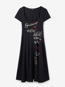 Desigual Schwarzes gemustertes Kleid für Damen von Desigual Broadway Road