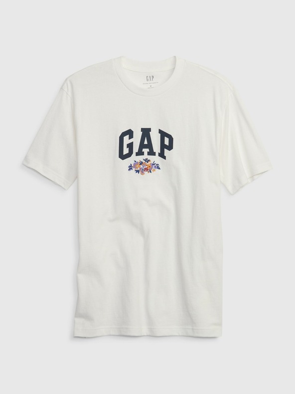GAP T-Shirt mit geblümtem Logo GAP