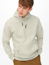ONLY & SONS Beiges Basic-Kapuzensweatshirt für Herren von ONLY & SONS Ceres