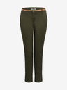 Orsay Khakifarbene abgeschnittene Chino Hose mit Gürtel ORSAY