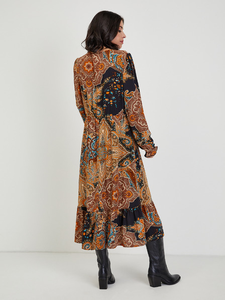 Orsay Braunes gemustertes Damen Midikleid ORSAY