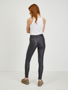Orsay Dunkelgraue Damen Kunstlederhose ORSAY