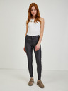 Orsay Dunkelgraue Damen Kunstlederhose ORSAY