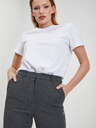 Orsay Weiß-schwarze gepunktete Damenhose ORSAY